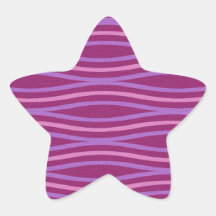 Ondas púrpuras calcomanías forma de estrellaes