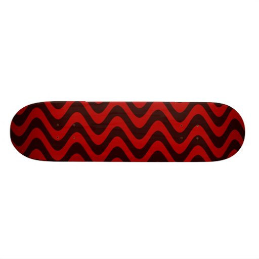Ondas temblorosas (negro/rojo) monopatin personalizado