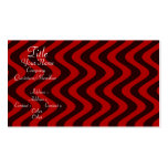 Ondas temblorosas (negro/rojo) tarjetas personales