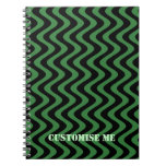 Ondas temblorosas (verde/negro) cuadernos