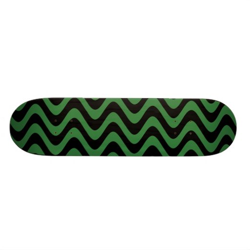 Ondas temblorosas (verde/negro) patín personalizado