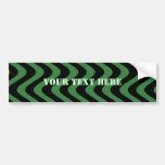 Ondas temblorosas (verde/negro) pegatina de parachoque
