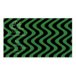 Ondas temblorosas (verde/negro) tarjetas de visita