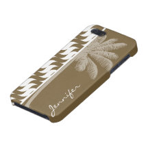 Ondas tropicales de Brown iPhone 5 Cárcasa