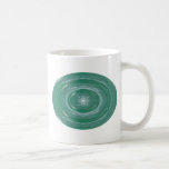 Ondas verdes de mar: Rondas de los óvalos n Taza