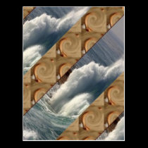 Ondas y arena tarjetas postales