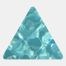 Ondulaciones frescas del agua calcomanías trianguloes personalizadas