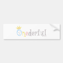 ONEderful (pastel 3) Pegatina De Parachoque