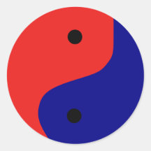 Onizuka Red-Blue Yin Yang Etiqueta