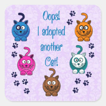 ¡Oops!  ¡Adopté otro gato! Etiqueta