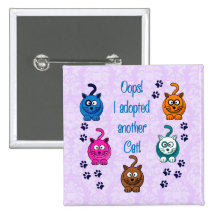 ¡Oops!  ¡Adopté otro gato! Pins