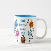 ¡Oops!  ¡Adopté otro gato! Tazas De Café