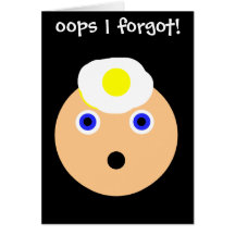 ¡oops!  ¡Olvidé! Felicitación