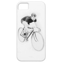 opcDesigns del ciclista del vintage iPhone 5 Case-Mate Protectores