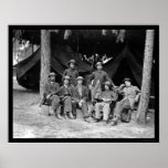 Operadores de telégrafo en Petersburgo, VA 1864 Posters