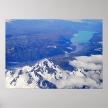 Opinión aérea Aoraki/el cocinero del soporte en Nu Posters