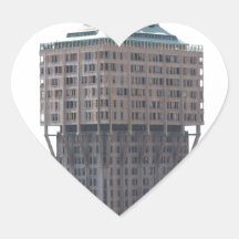 Opinión aérea de Milano Calcomanías De Corazones Personalizadas