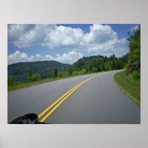 Opinión azul 4 de la motocicleta de Ridge Poster