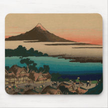 Opinión de Hokusai del monte Fuji Alfombrilla De Ratón