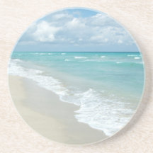 Opinión extrema de la playa de la relajación posavasos personalizados
