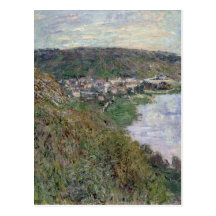 Opinión Vétheuil - Claude Monet Tarjeta Postal