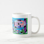 Opus en taza abstracta del diseño del color 1