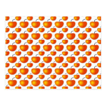 Orange Pattern Postales