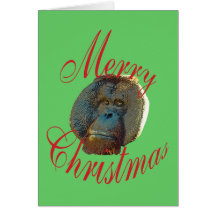 Orangután del navidad tarjetas