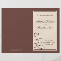 Orden del boda del programa del servicio y de la c tarjeta publicitaria