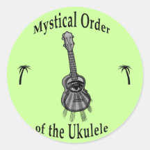 Orden mística del Ukulele Etiqueta Redonda