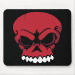 Ordenador rojo Mousepad del cráneo del vector