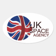 Organismo aeroespacial BRITÁNICO Colcomanias Óval Personalizadas