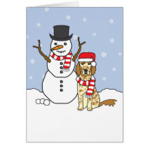 Organismo inglés y muñeco de nieve tarjeta