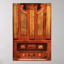 Organista - órgano de Skippack Ville - 1835 Poster