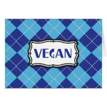 Orgullo azul del vegano de Argyle Felicitación