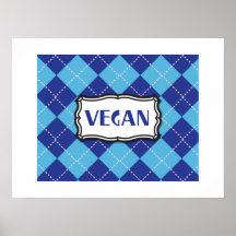 Orgullo azul del vegano de Argyle Impresiones
