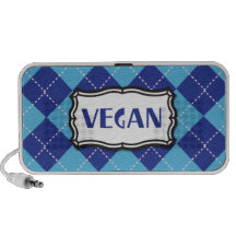 Orgullo azul del vegano de Argyle Mp3 Altavoz