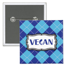 Orgullo azul del vegano de Argyle Pin