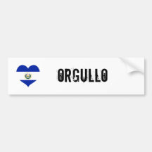 Orgullo de El Salvador (orgullo) Pegatina De Parachoque