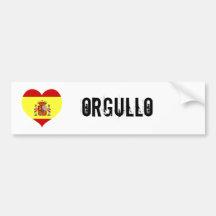 Orgullo de España Pegatina De Parachoque