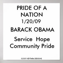 ORGULLO de una NACIÓN, BARACK OBAMA, esperanza del Impresiones