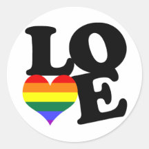 Orgullo del arco iris del amor pegatinas  