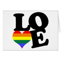 Orgullo del arco iris del amor tarjeta