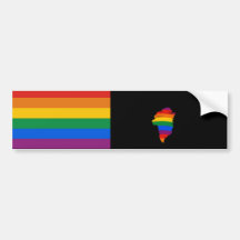 ORGULLO GAY DE GROENLANDIA PEGATINA DE PARACHOQUE