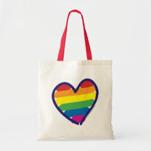 Orgullo gay del el día de San Valentín Bolsa Lienzo