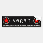 Orgullo rojo del vegano etiqueta de parachoque