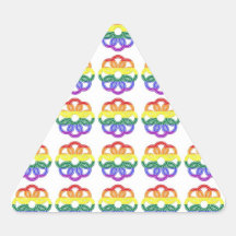 Orgullo Whirlygigs del arco iris Calcomanía Triangulo Personalizadas