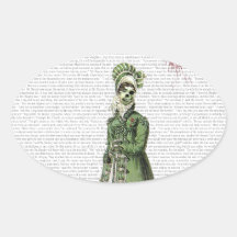 ¡Orgullo y perjuicio - Zombified! Calcomanía Ovaladas Personalizadas