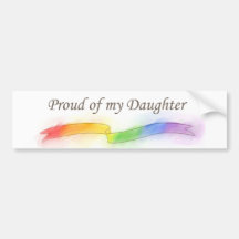Orgulloso de mi hija pegatina de parachoque
