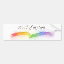 Orgulloso de mi hijo pegatina de parachoque